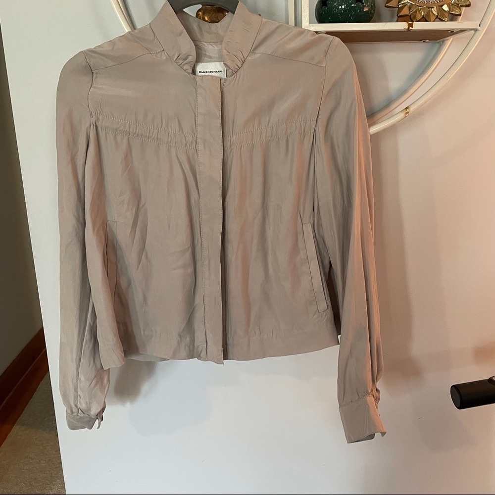 Club Monaco Women's XS Extra Small Gray Silk Jacket
